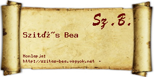 Szitás Bea névjegykártya